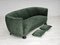 Vintage Danish Velour 3 Seater Banana Sofa, 1960s, Image 4