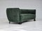 Vintage Danish Velour 3 Seater Banana Sofa, 1960s, Image 23