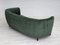 Vintage Danish Velour 3 Seater Banana Sofa, 1960s, Image 17