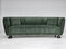 Vintage Danish Velour 3 Seater Banana Sofa, 1960s 1