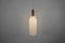 Lampada a sospensione cilindrica in vetro opalino e legno di teak, Scandinavia, anni '60, Immagine 6