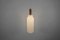 Scandinavian Cylindrical Opal Glass Hanging Lamp with Teak Wood, 1960s 6