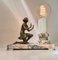 Lampada da tavolo Art Déco in bronzo e marmo, Francia, anni '30, Immagine 6