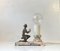 Lámpara de mesa figurativa Art Déco de bronce y mármol, Francia, años 30, Imagen 1