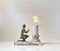 Lampada da tavolo Art Déco in bronzo e marmo, Francia, anni '30, Immagine 2