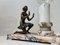 Lámpara de mesa figurativa Art Déco de bronce y mármol, Francia, años 30, Imagen 5