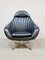 Chaise Pivotante Vintage en Similicuir Noir, 1960s 1