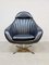 Vintage Black Leatherette Swivel Chair, 1960s 1