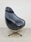 Chaise Pivotante Vintage en Similicuir Noir, 1960s 3