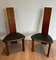 Scandinavian Wood and Leather Chairs, 1970s, Set of 2, Image 10