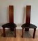 Scandinavian Wood and Leather Chairs, 1970s, Set of 2 4