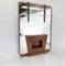 Mid-Century Mirror Console in Walnut, Italy, 1940s 4