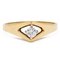 Vintage 14 Karat Gelbgold Ring mit Diamanten, 1970er 1