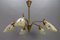 Mid-Century Modern Brass and Glass 5-Light Sputnik Chandelier, 1950s, Image 7