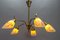 Mid-Century Modern Brass and Glass 5-Light Sputnik Chandelier, 1950s, Image 6