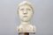 French White Washed Carved Wooden Sculptural Head on Pedestal, 1920s 10