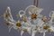 Weiße Blumen-Deckenlampe aus Metall & Glas im Hollywood Regency Stil, 1970er 7