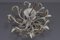 Hollywood Regency Style White Metal and Glass Flower Ceiling Light, 1970s, Image 16