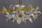 Hollywood Regency Style White Metal and Glass Flower Ceiling Light, 1970s 19