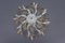 Hollywood Regency Style White Metal and Glass Flower Ceiling Light, 1970s, Image 2