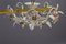 Hollywood Regency Style White Metal and Glass Flower Ceiling Light, 1970s 20