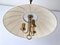 Mid-Century Modern Beige Fabric and Brass Adjustable Pendant Lamp from Schröder & Co, Germany, 1970s 5