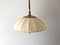 Mid-Century Modern Beige Fabric and Brass Adjustable Pendant Lamp from Schröder & Co, Germany, 1970s 6