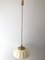 Mid-Century Modern Beige Fabric and Brass Adjustable Pendant Lamp from Schröder & Co, Germany, 1970s 1