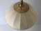 Mid-Century Modern Beige Fabric and Brass Adjustable Pendant Lamp from Schröder & Co, Germany, 1970s 3