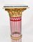 French Corinthian Column Pedestal Stand in Crystal Glass 7