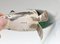 Silver Plate Fish Bottle in Green Glass 5