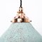 Lámpara colgante industrial Holophane Verdigris de aluminio hilado en cobre, Imagen 19