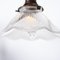 Petite Lampe à Suspension Holophane Antique en Verre Prismatique 8