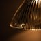 Antike abgewinkelte Prismatische Holophane Wandlampe aus poliertem Messing, 1930er 21