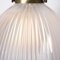 Vintage Industrial Holophane Frosted Prismatic Glass and Brass Pendant Light, 1890s 9