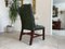 Chesterfield Dining Chair in Green Leather 2
