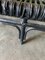 Vintage Black-Painted Rattan Bench 14