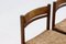 Wengé and Rush Dining Chairs, Belgium, 1960s, Set of 4, Image 7