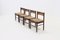 Wengé and Rush Dining Chairs, Belgium, 1960s, Set of 4 12