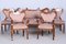 Biedermeier Oak Seating Set in Walnut, Austria, 1840s, Set of 5 2