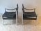 Chaises en Chrome et en Cuir, Danemark, 1970s, Set de 2 4