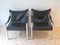 Danish Chrome and Leather Safari Chairs, 1970s, Set of 2, Image 2