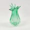Jarrón Mid-Century de cristal de Murano acanalado verde de Seguso Vetri d'Arte, Italia, años 60, Imagen 3