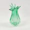 Vase Mid-Century en Verre de Murano Nervuré Vert de Seguso Vetri d'Arte, Italie, 1960s 3