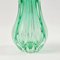 Mid-Century Green Ribbed Murano Glass Vase from Seguso Vetri d'Arte, Italy, 1960s 8