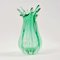 Mid-Century Green Ribbed Murano Glass Vase from Seguso Vetri d'Arte, Italy, 1960s 2
