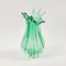 Mid-Century Green Ribbed Murano Glass Vase from Seguso Vetri d'Arte, Italy, 1960s 4