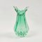 Mid-Century Green Ribbed Murano Glass Vase from Seguso Vetri d'Arte, Italy, 1960s 6