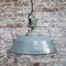 Vintage Industrial Cast Iron and Gray Enamel Pendant Light from Industria Rotterdam 4