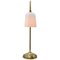 Vintage French Brass & Opaline Glass Table Lamp, 1950s 4